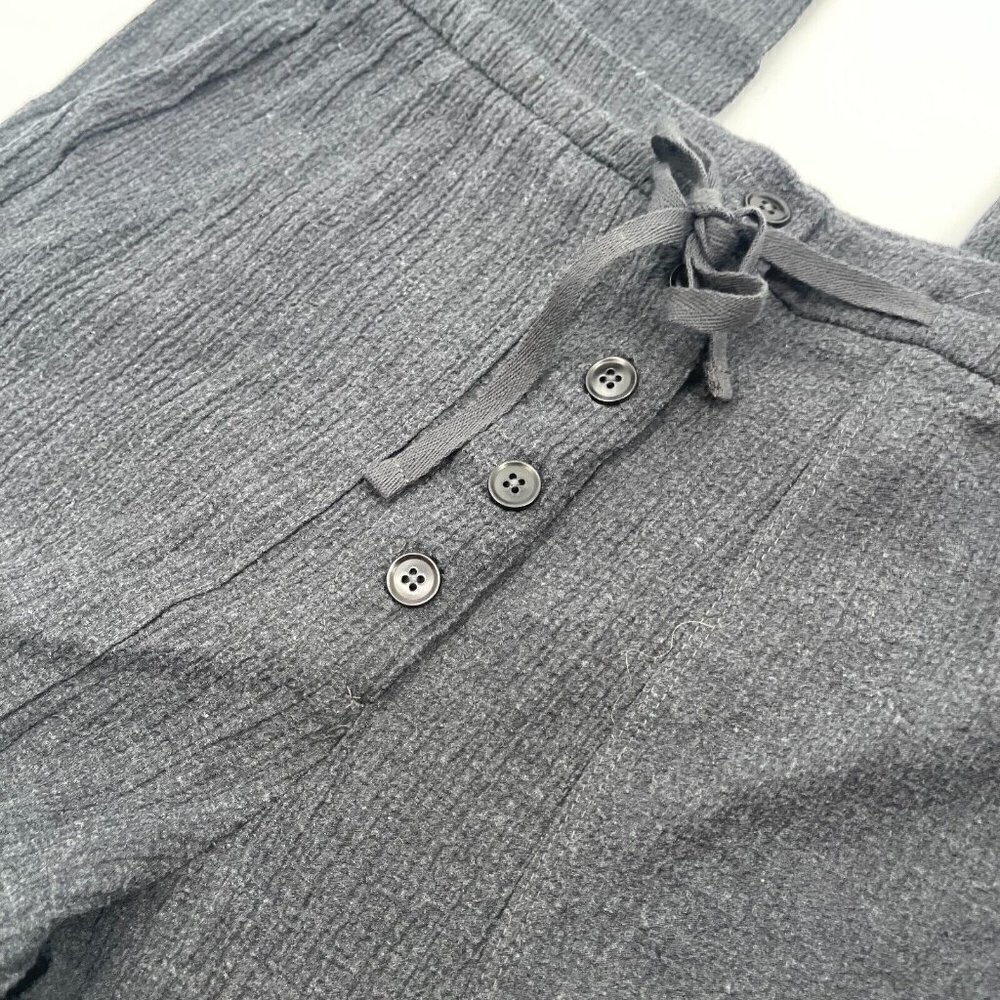 Zara Womens Pants Small Gray Button Drawstring Pull On Casual Stretch Knit Boho - Picture 11 of 16